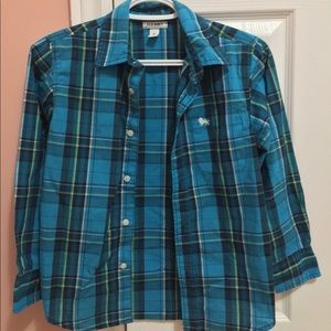 Old Navy Lion Flannel - Blue, Green, White, Black